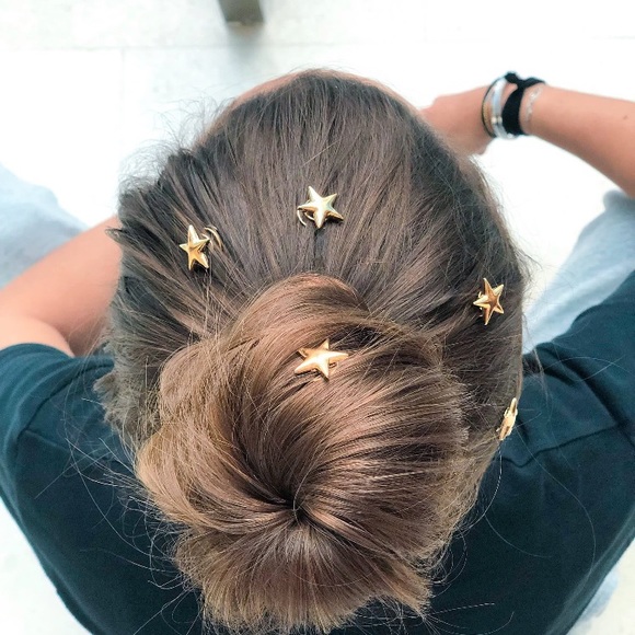 🎉 New Gold Star Hair Clip Accessory Set - Picture 5 of 7